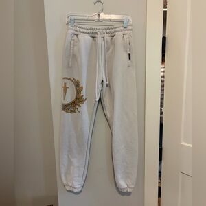 Ironwilled joggers size small light cream color